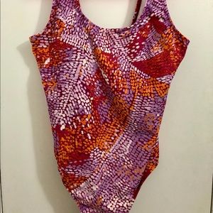 Hot pink & Lavender One Piece Swimsuit with Pads